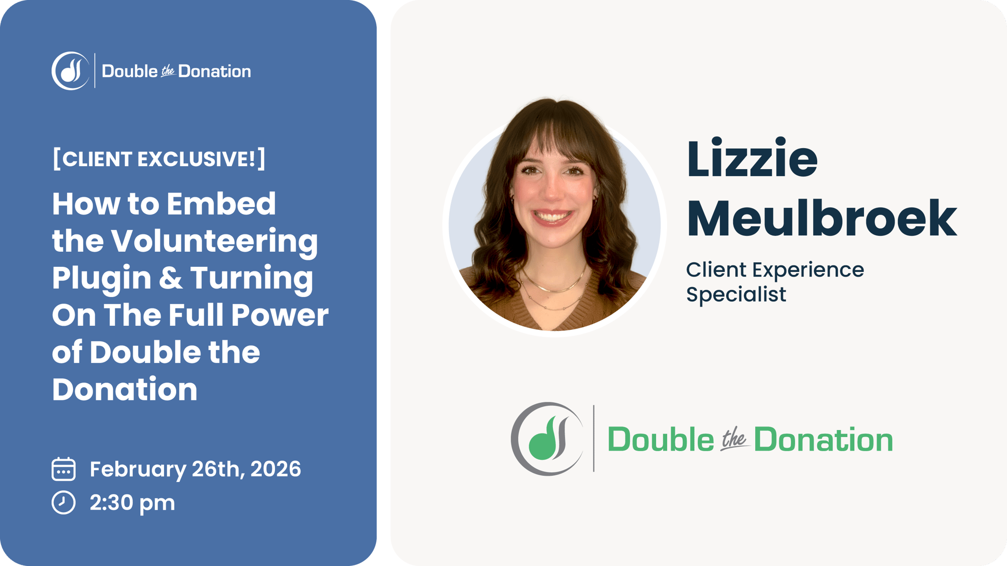 How to Embed the Volunteering Plugin & Turning On The Full Power of Double the Donation