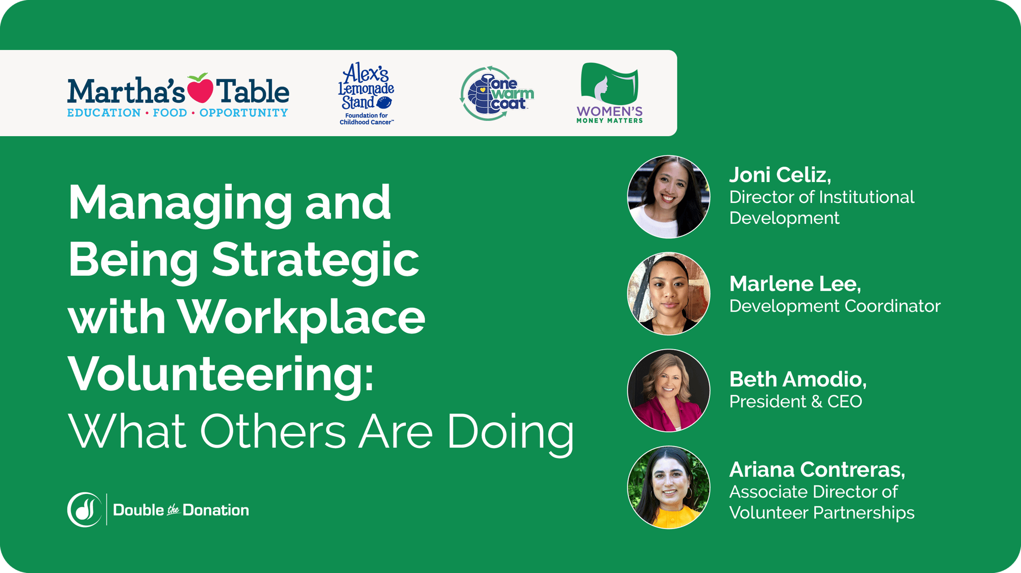 Managing and Being Strategic with Workplace Volunteering Managing and Being Strategic with Workplace Volunteering